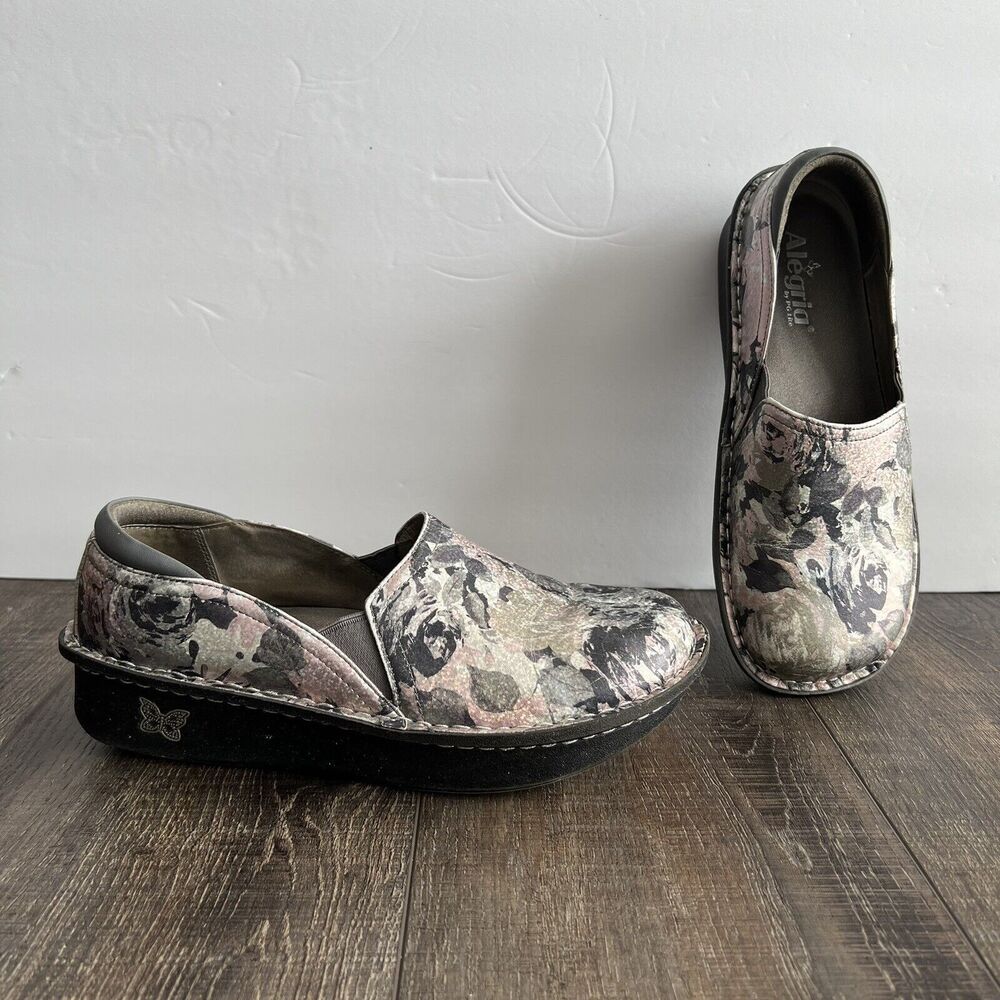 Alegria Debra Womens Mix N' Mingle Slip On Leather EU 39/US 8.5 Nurse Shoe